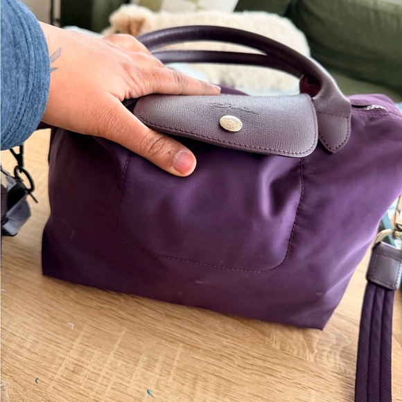 Longchamp Le Pliage Neo Crossbody Top-Handle Shoulder Bag in Deep Purple - Picture 8 of 8